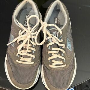 Skechers women Gray and Blue Sneakers